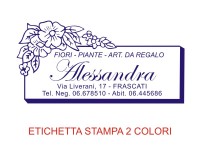 Etichette adesive per fioristi, fiorai e vivaisti grandi (mm 60x31) (cod.8G)